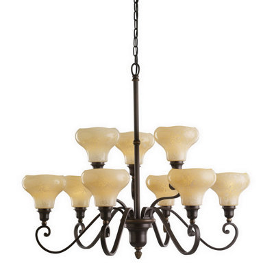 Dawsonville 9 - Light Dimmable Tiered Chandelier