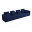 Canapé modulaire en L en forme de L, canapé en velours côtelé de style minimaliste moderne, se déplie en un lit, conception peu encombrante (bleu)-1914644209