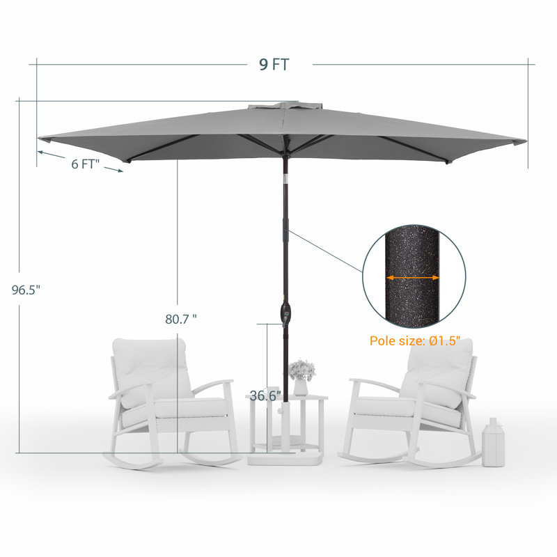 Parasol 108,2 po Sevena, Gris