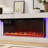 130”W TV Stand Entertainment Center With Fireplace-1536458128