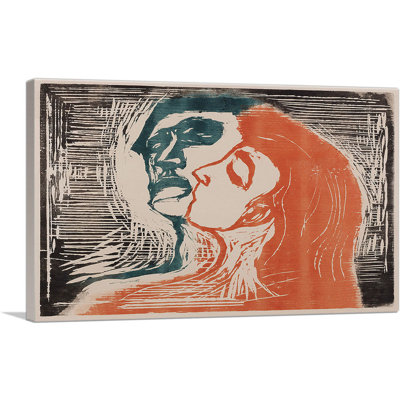 «Head to Head 1905» par Edvard Munch, reproduction d'art sur toile tendue