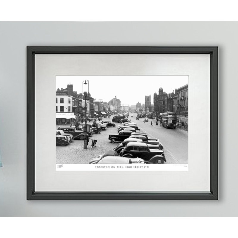 Stockton On Tees, High Street 1951 - Single Picture Frame Print, 45cm H x 60cm W x 2.3cm D