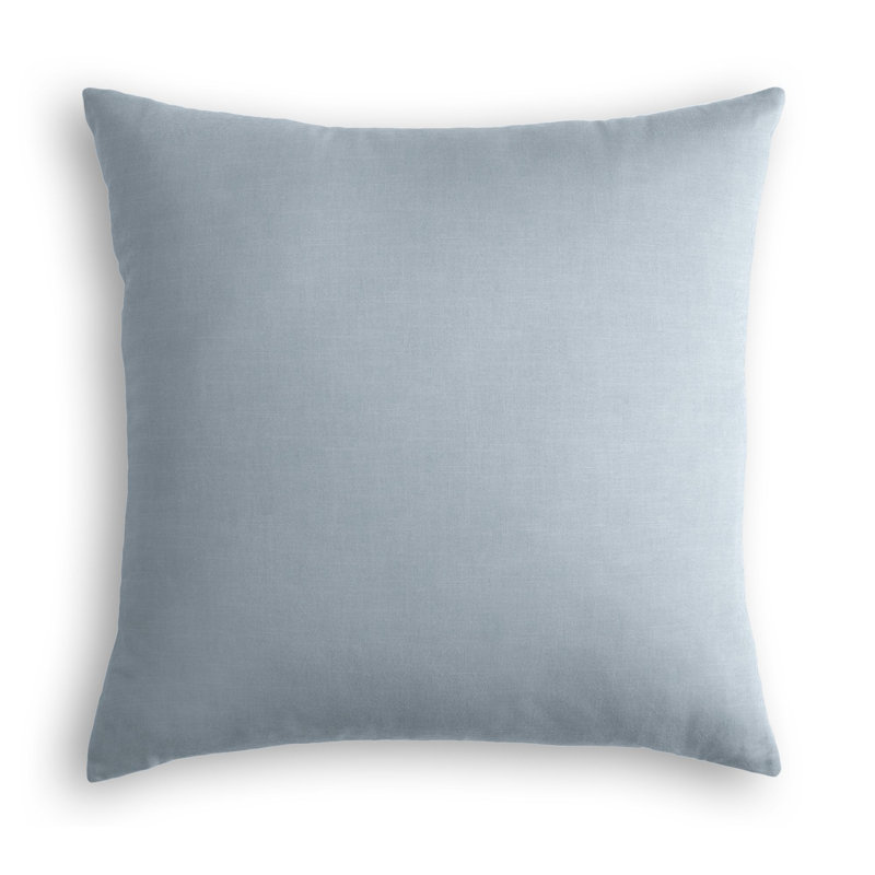 Housse de coussin carrée, 16 po x 16 po, Bleu gris, Duvet