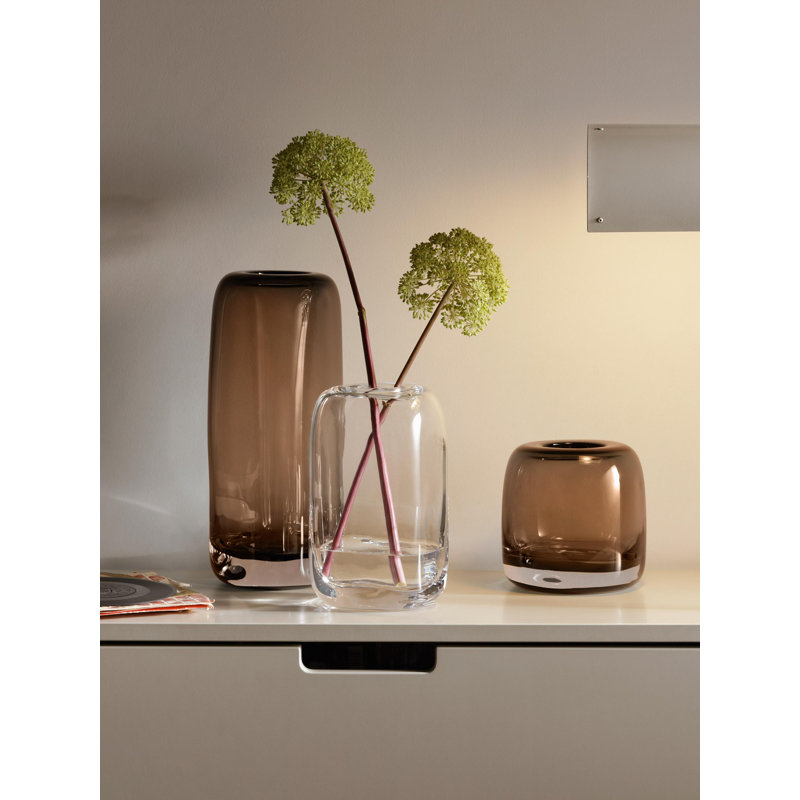 Melt Handmade Glass Table Vase, Mushroom Brown