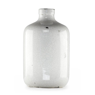 Vase de table en céramique blanche