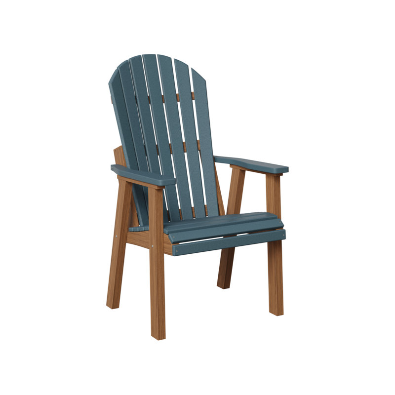 Comfo Back Outdoor Dining Armchair, Dark Blue/Antique Mahogany
