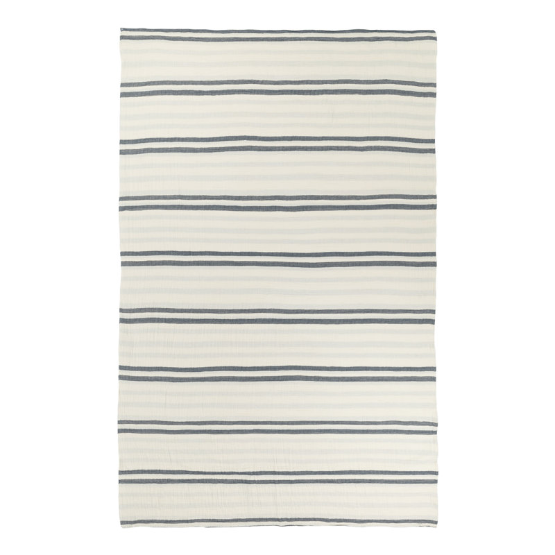 Asena Machine Woven Throw Blanket, Blue