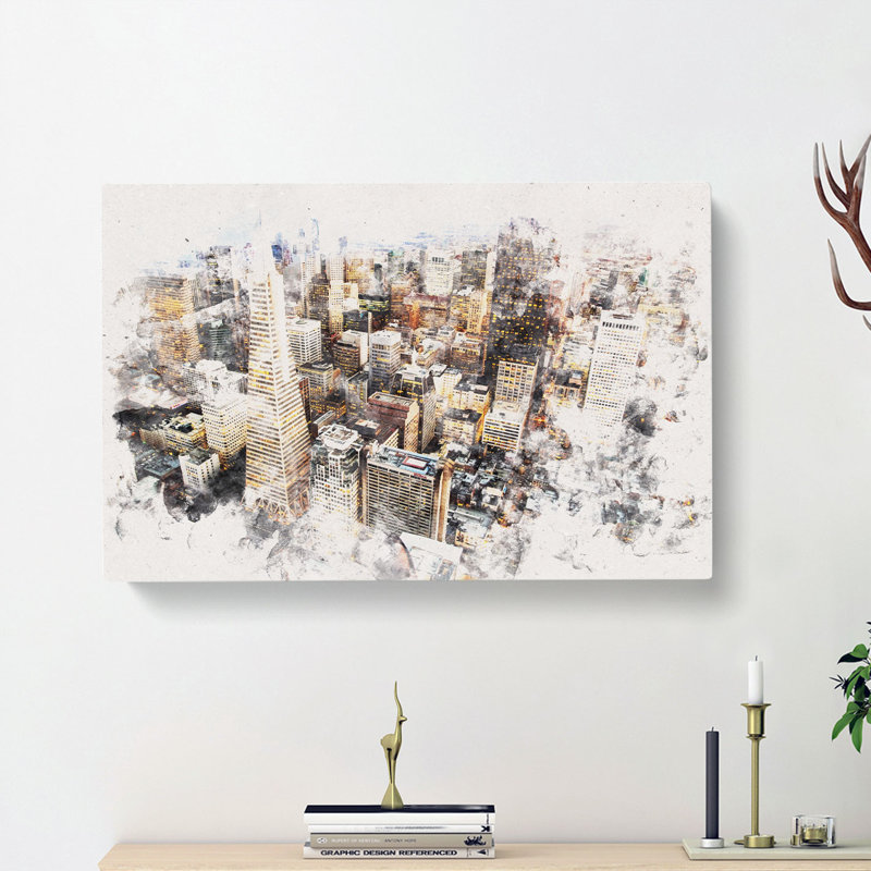 The San Francisco Skyline - Wrapped Canvas, 60cm H x 91cm W x 4cm D