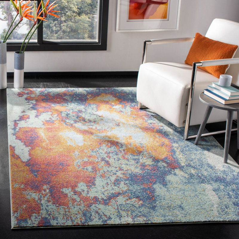 Christa Performance Abstract Rug, Rectangle 5'1" x 7'6"