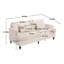 Canapé Mid-Century en chenille moderne avec structure en bois massif