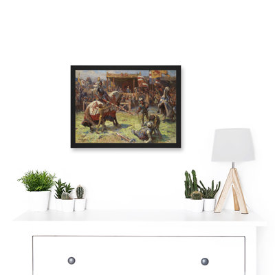 Knights Jousting by Zygmunt Ajdukiewicz - Single Picture Frame Painting