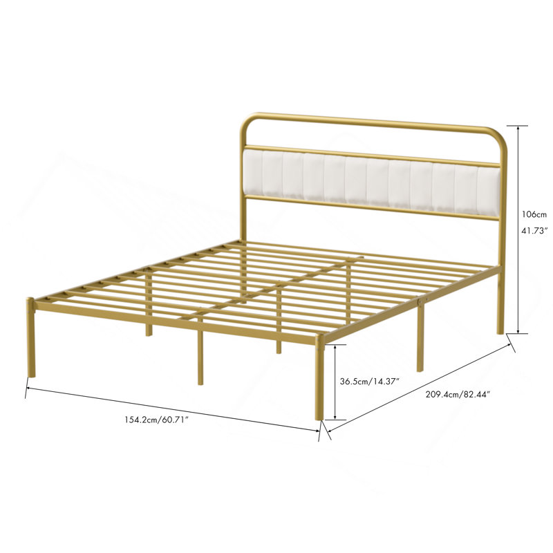 Structure de lit plateforme en acier pour grand lit avec coussin de tête de lit rembourré en bois de fer réglable pour les hôtels