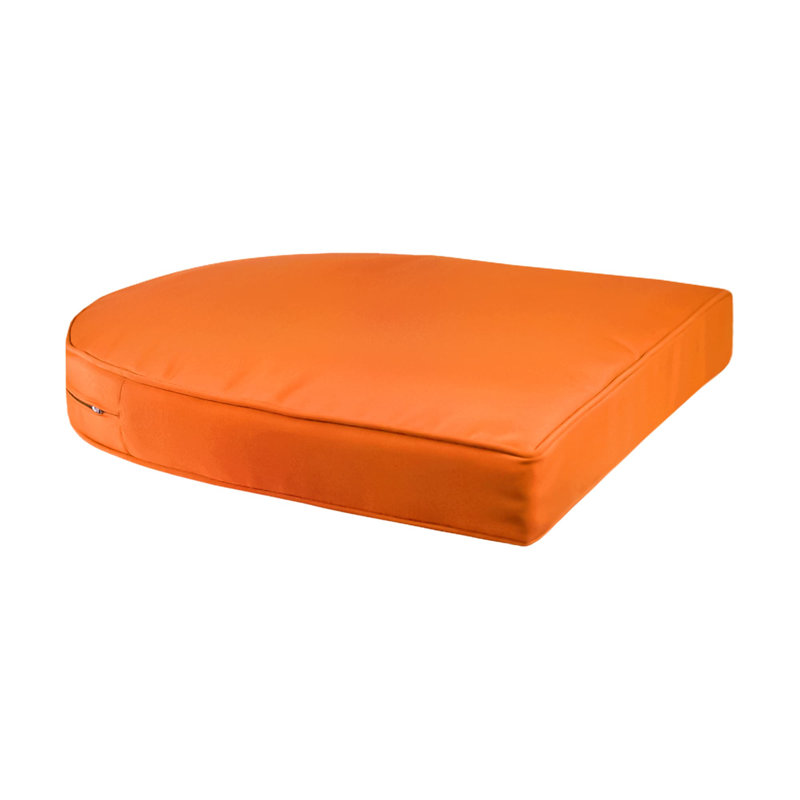 Chaise berçante en osier Raenesha, Noir, Orange