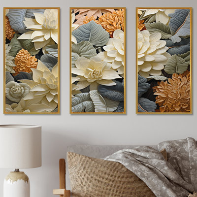 Nature S Bouquet Of Wonders - Plants Wall Decor Set