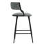 Tabouret de bar 26 po à hauteur de comptoir avec housse en polyuréthane et tabouret de bar avec base thermolaquée et repose-pieds