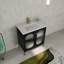 Meuble-lavabo autoportant avec lavabo en céramique