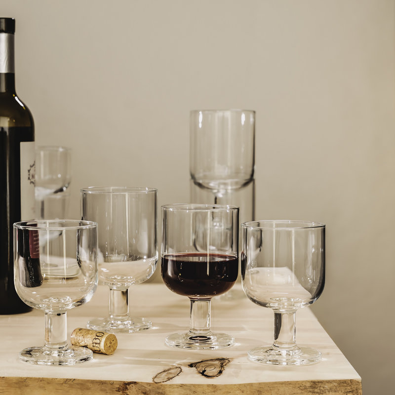 Bormioli Rocco Hosteria Clear Tempered Glass Goblets, Set of 6