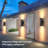 Dusk to Dawn Outdoor Lighting Wall Lights 12W 2700K Integrated LED Cylinder Up Down Lights, IP65 Waterproof Aluminum Exterior Wall Sconce for Porch Patio-148684118