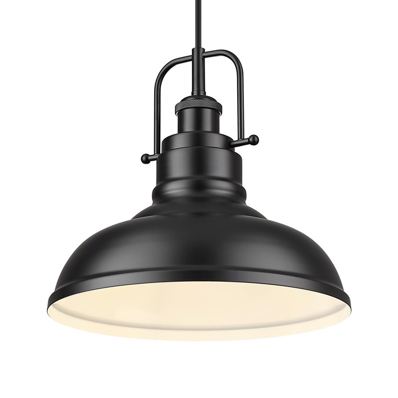 Luminaire suspendu dôme industriel 1 lumière, 101" H x 11" W x 11" D