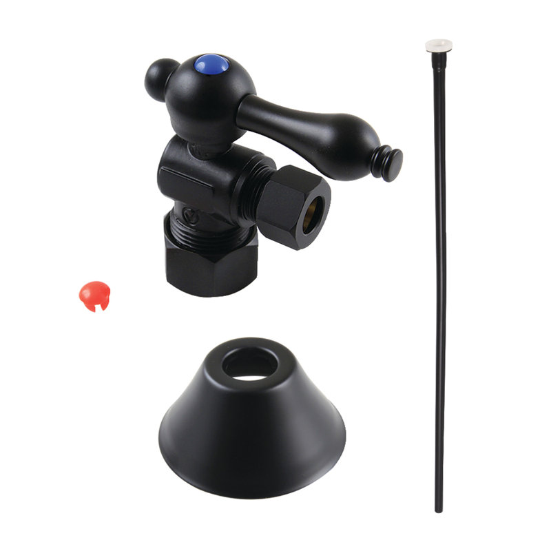 Kingston Brass Trimscape Traditional Plumbing Toilet Trim Kit, Matte Black