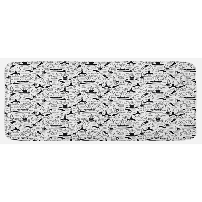 Tapis de cuisine noir et blanc