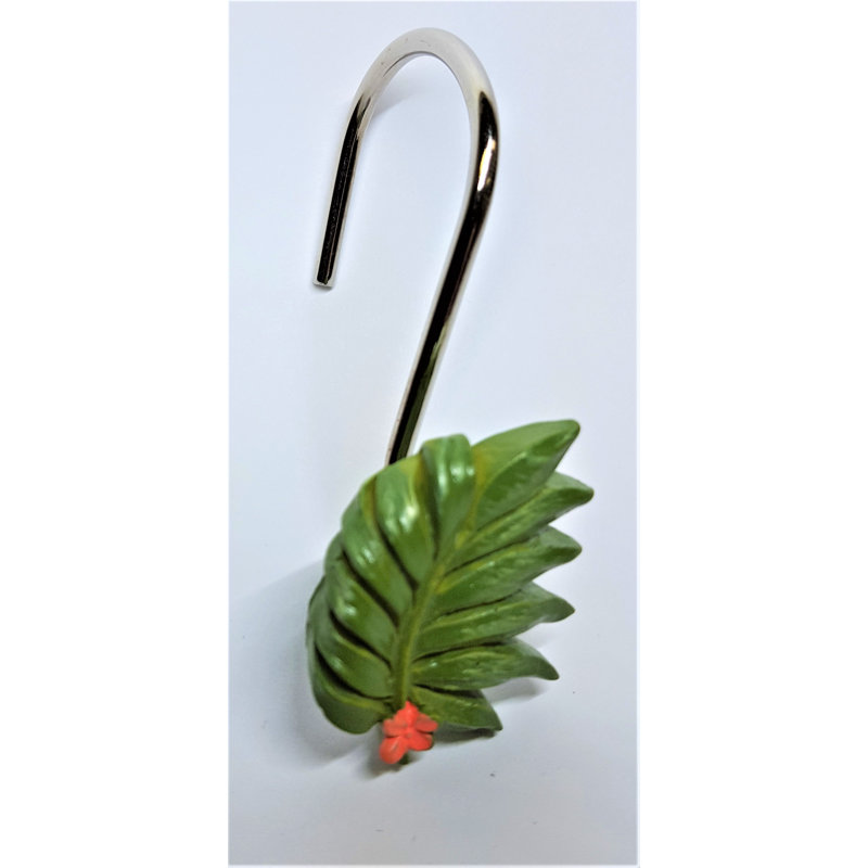 Crochets de rideau de douche Palm Frond