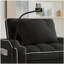 Canapé-lit, canapé-lit convertible 3 en 1 avec dossier réglable, support pour téléphone et port USB, type C, fauteuil inclinable réglable, fauteuil pour salon, chambre à coucher, petit espace, noir