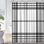 Rideau de douche diagonale monochrome noir et blanc avec 12 crochets