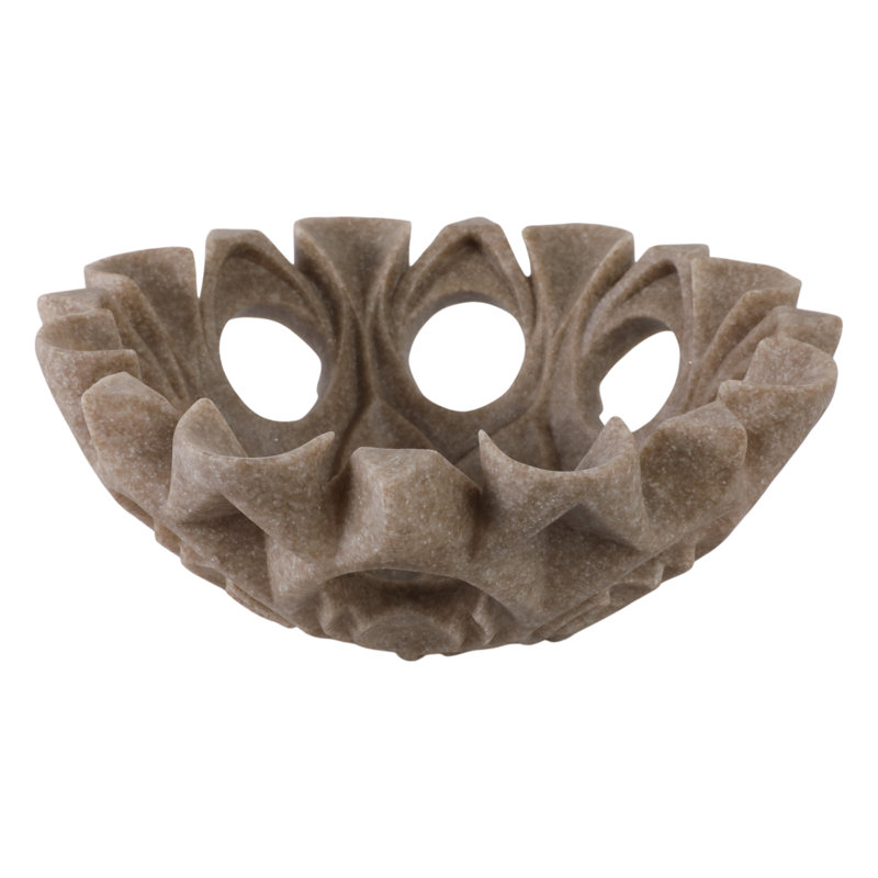 Bol décoratif artistique avec découpe sculpturale - Bol décoratif moderne qui offre un effet visuel pour rehausser n'importe quelle pièce - Pièce de décoration intérieure pour centre de table ou décoration de salon - 16 po