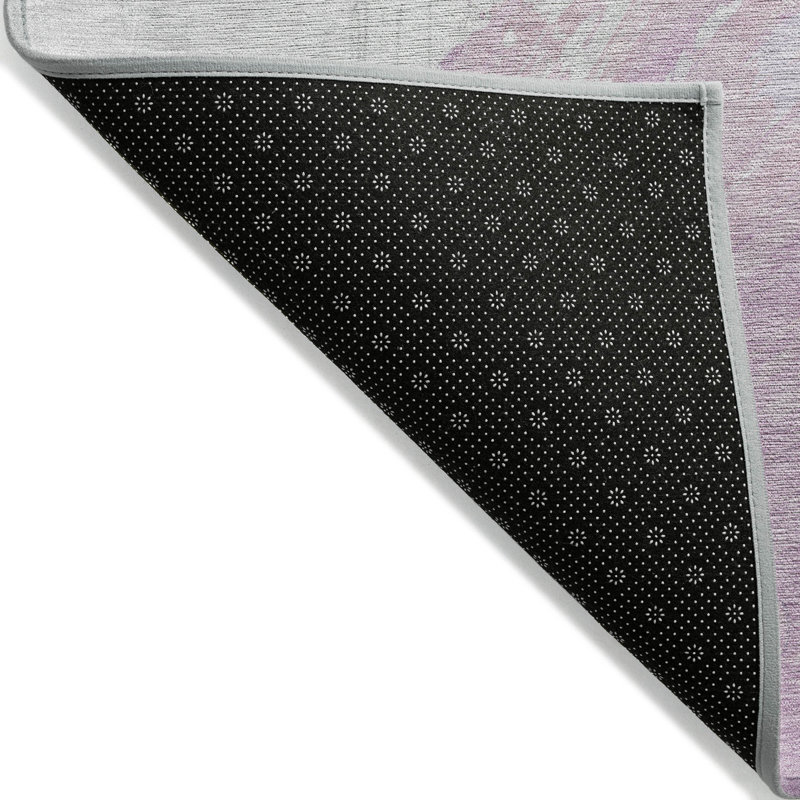 Tapis lavande lavable à la machine intérieur / extérieur Xhevrie, Rectangle 1 pi 8 po x 2 pi 6 po