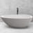 59'' L x 30.7'' W Freestanding Soaking Solid Surface Bathtub