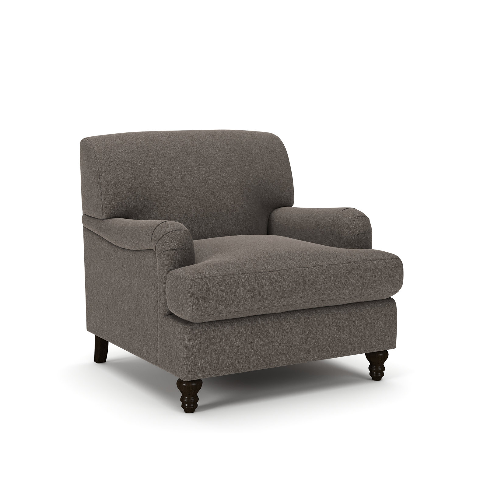 Walters Tight Back Armchair, Drusky Charcoal Sustain® Basketweave