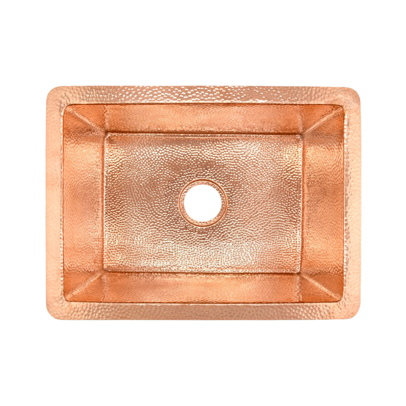 Cocina 22" L x 16" W Undermount Kitchen Sink, Polished Copper