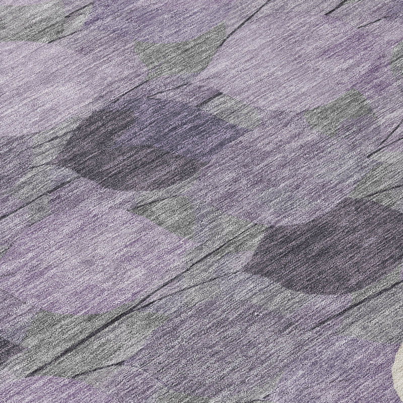 Machine Washable Indoor/Outdoor Chantille ACN2444 Floral Rug, 5' x 7'6", Purple