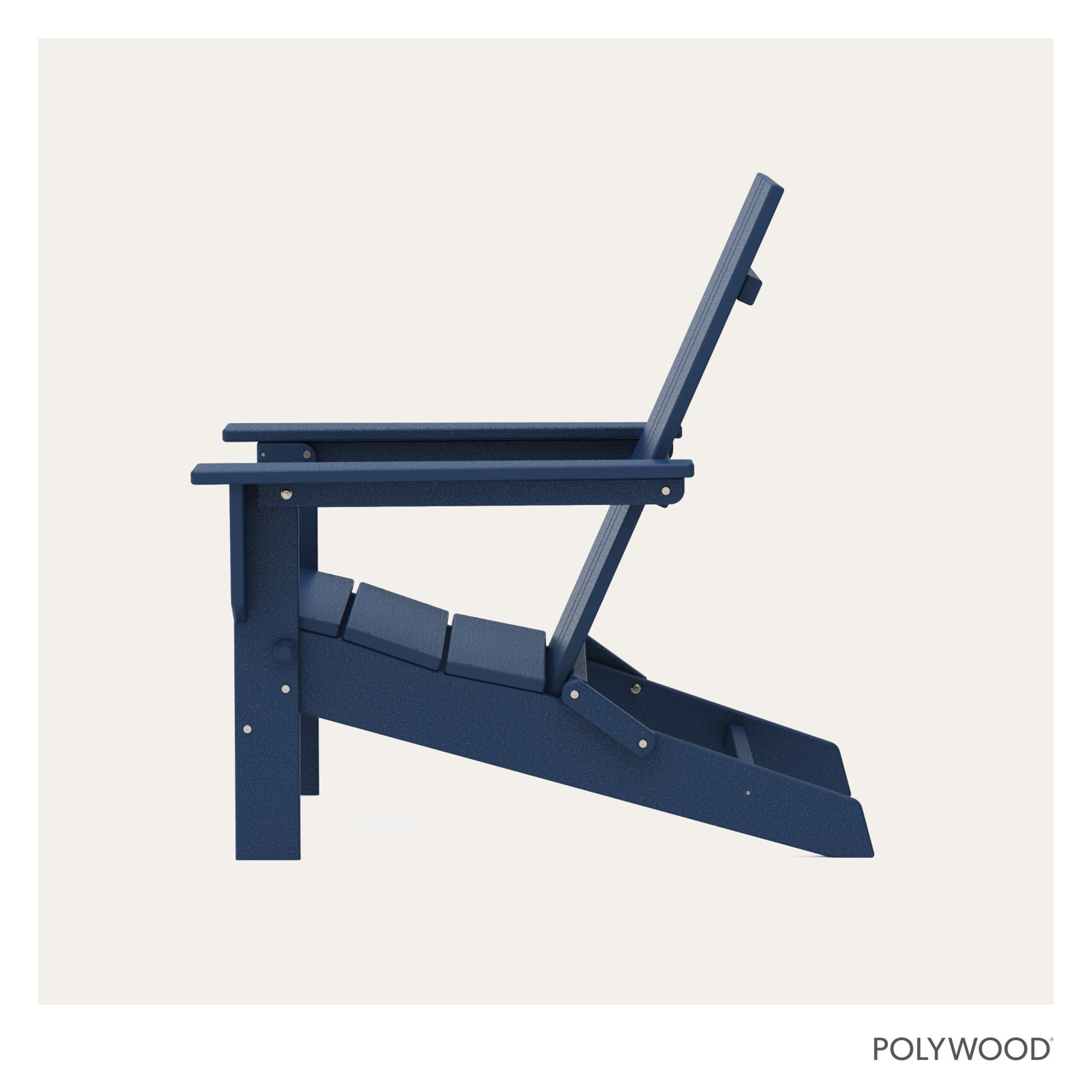 POLYWOOD® Folding Adirondack Chair, Navy