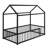 Montessori-Inspired House-Shaped Floor Bed Frame With Safety Fence-408730607-408730600