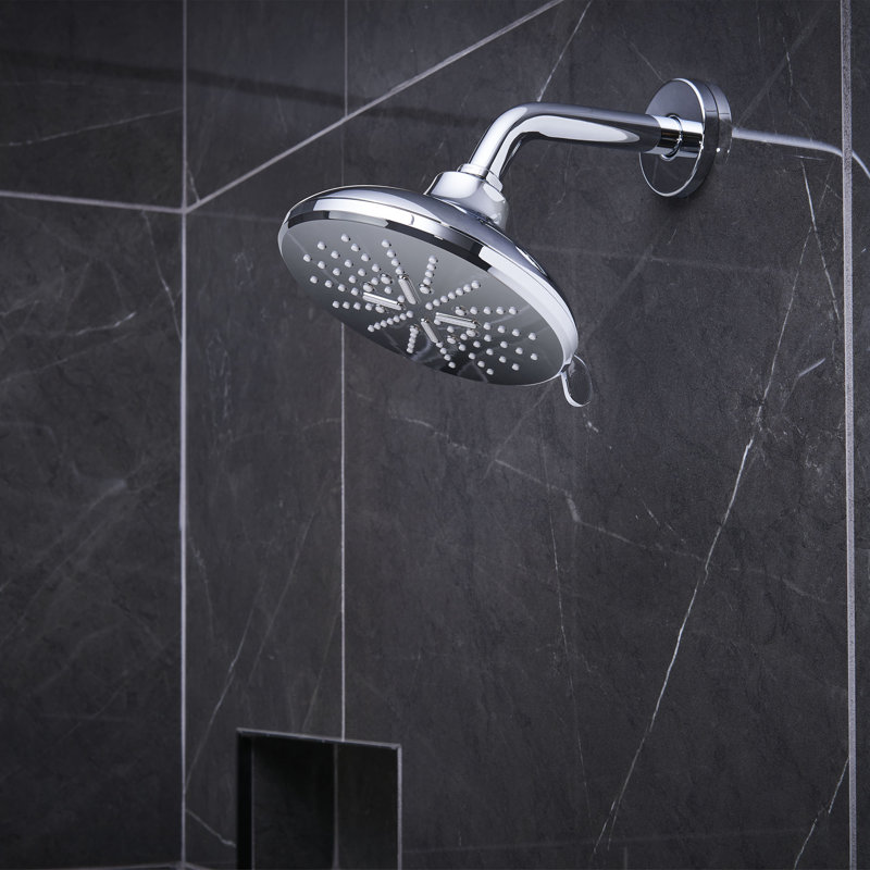 Massage Rain Shower Head, Matte Black