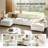 Valero 151.5" Convertible Oversized Sectional Couch for 6 People with Triple-Layer Cushions and Two Armrest Pillows-922606401
