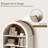 73" Arched Bookshelf  with Drawers and Open Display Shelves, 6-Tier Farmhouse Bookcase with Adjustable Shelf-211314373