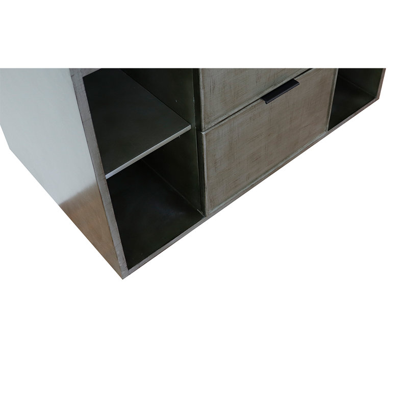 37'' Single Bathroom Vanity with Top, Gray Granite