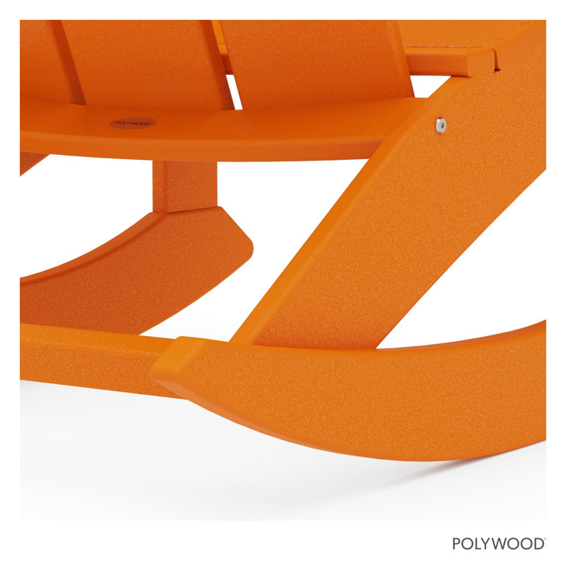 POLYWOOD Modern Adirondack Rocker, Tangerine