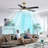 Ferrette 52 Inch Ceiling Fans With Lights And Remote, Reversible Quite Dc Motor, 3cct, Indoor 5 Blade Black Gold Smart Modern Ceiling Fan For Bedroom Living Room