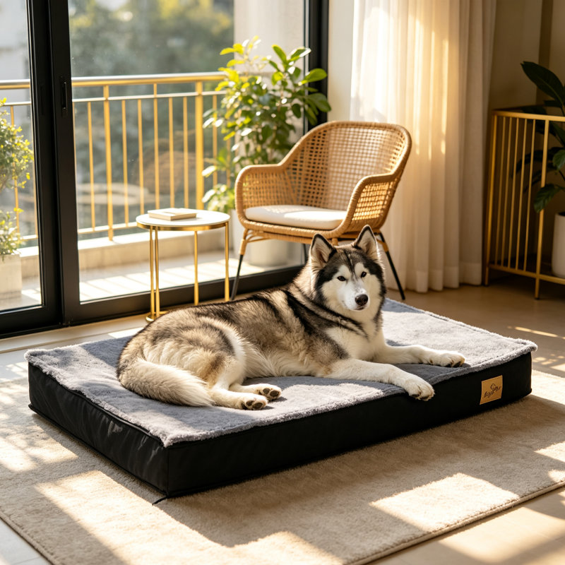 Orthopedic Pet Bed, 10cm H x 120cm W x 75cm D