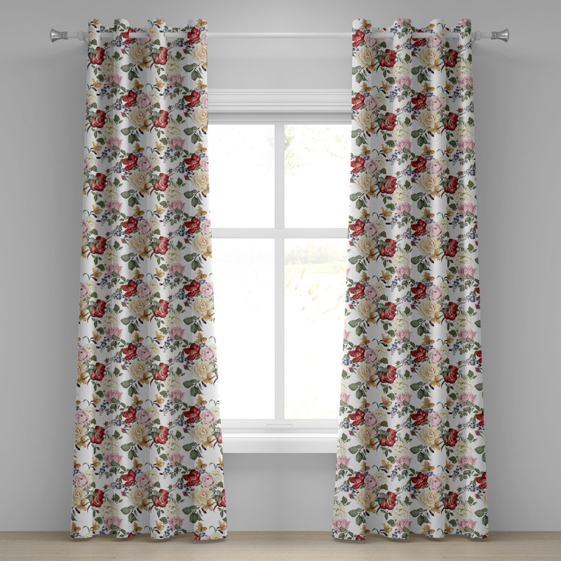 Rideau à œillets décoratif à 2 panneaux Latitude Run®, 50 po, crème rose pâle Latitude Run®, L 50 po x L 108 po