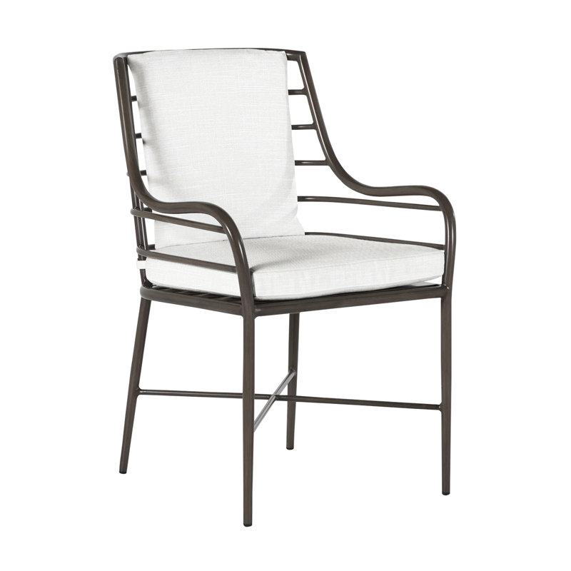 Chaise avec accoudoirs en aluminium Carmel - Gris ardoise, Dentelle Rollo, Welt