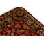 Tapis rouge et noir noué à la main de haute qualité