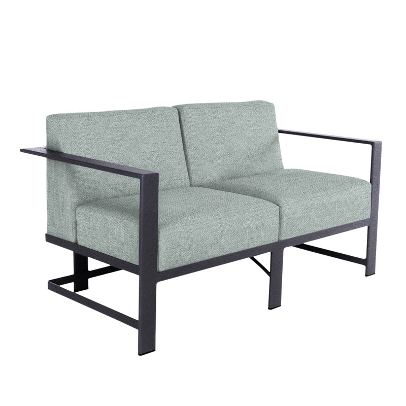 Studio Outdoor 2 - Seat Loveseat, Graphite, Flagship Stone Sunbrella®