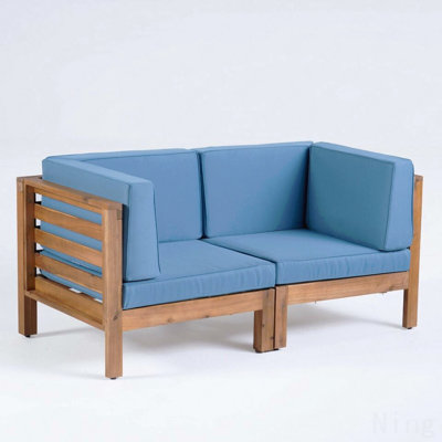 2-Piece Love Seat Set, Blue