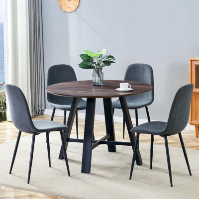 Modern Minimalist Dining Set with Comfortable Chairs, Ideal for Kitchen and Dining Room, Offering a Harmonious Home Experience