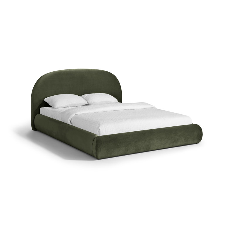 Lit tapissier Kat, Très grand lit, Vert